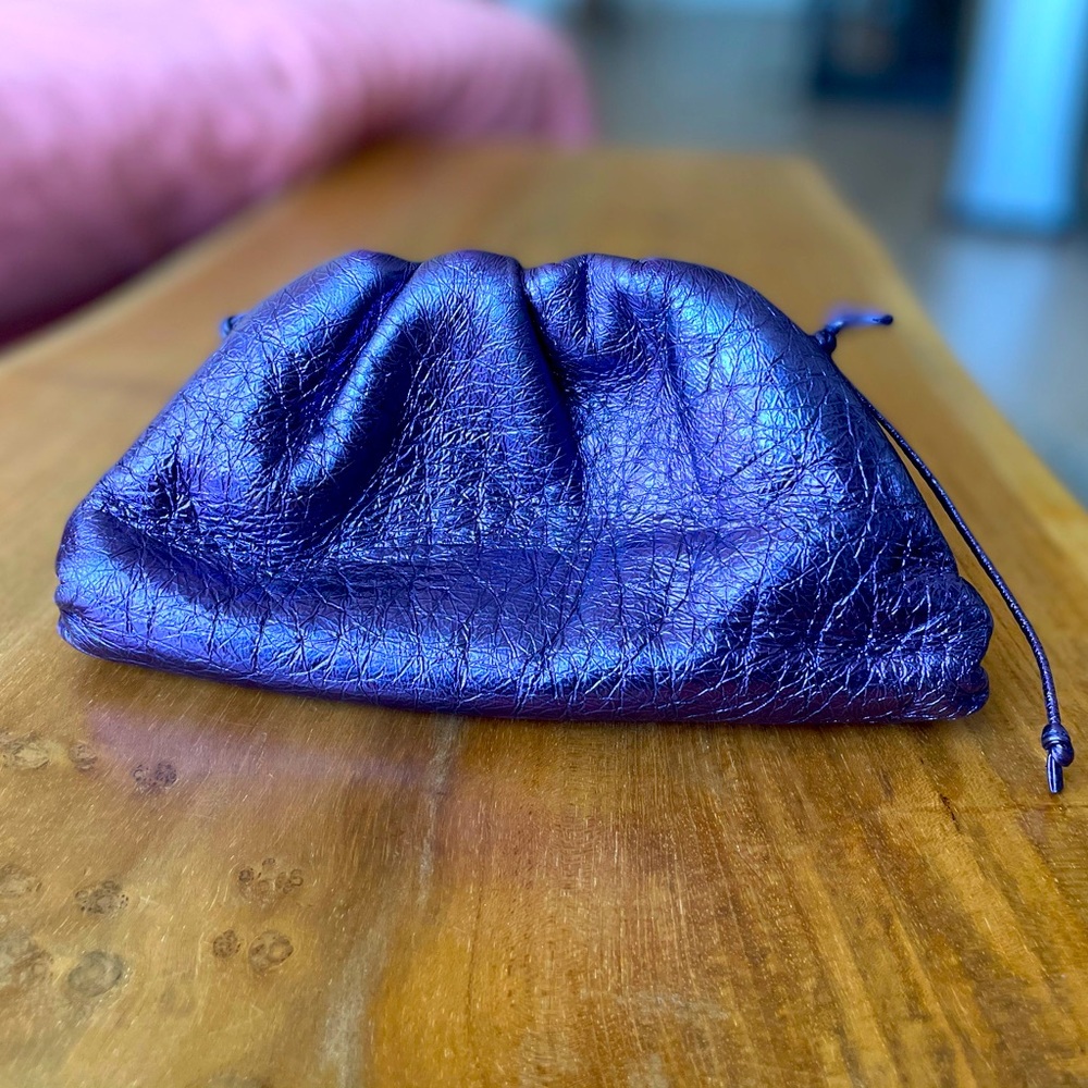 Bottega Veneta Purple Mini Pouch Bag AUTHENTIC